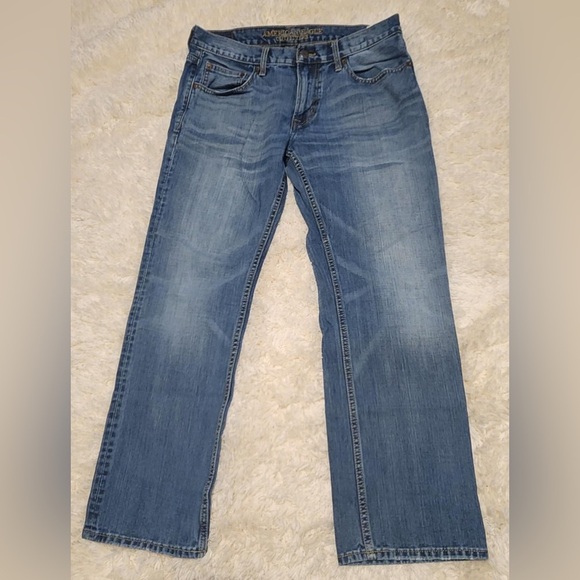 American Eagle Distressed 100% Cotton Made To Last Original Straight 33x32 ** - Picture 1 of 7